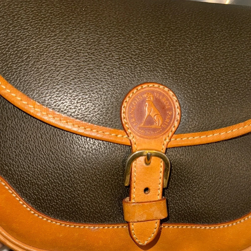 Authentic Francois Marot Paris Black and Tan Crossbody Bag - Picture 10 of 13